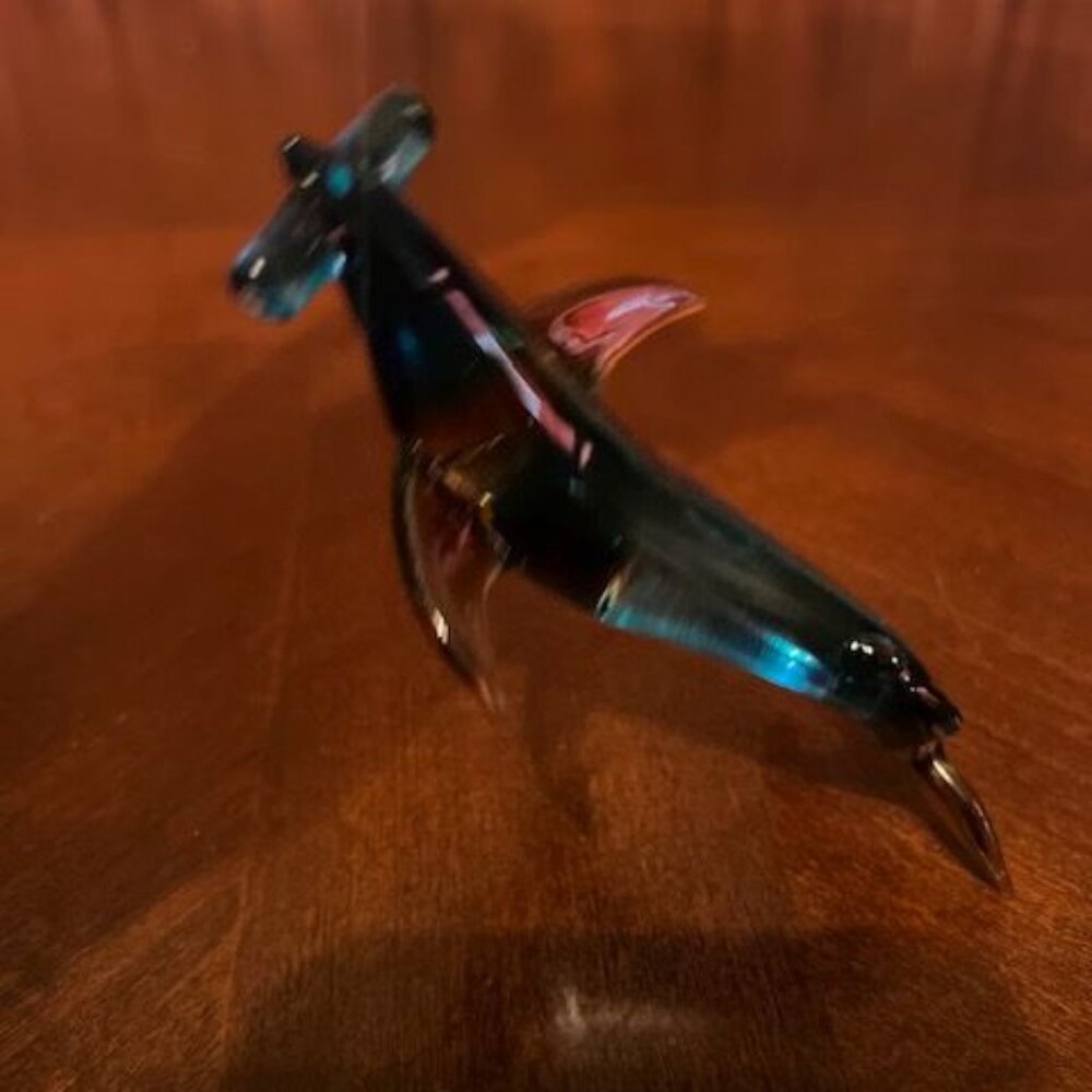 Gallerie II Glass blue Hammerhead Shark‎ Figurine ornament